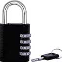 SX-575 4-Dial Combination Disc Padlock, High Security Combination Lock, Indoor, Outdoor Storage Cabinet Padlock, Durable Locker Lock, for Home Improvement, with Shielded Hardened Steel Shackle,Chrome (1 Pack)