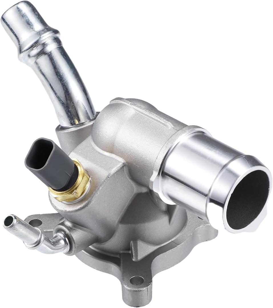 uxcell Engine Coolant Thermostat Housing Water Inlet Assembly for Chrysler 200 for Dodge Dart for Jeep Cherokee 2.4L No.5047772AB/5047263AB Integrated Thermostat Housing Assembly W/Sensor