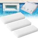 Adnee 3 Pcs Skimmer Weir Foam, 8.1 x 3.1 x 1 Inches Spa Skim Filter Weir Foam, Swimming Pool Skimmer Replacement Foams for 550-9950 In-Ground Swimming Pool Skimmers
