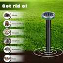 8 Pack Mole Repellent Solar Powered Snake Repellent Ultrasonic, Gopher Repeller Sonic Mole Deterrent Spikes, Snake Gopher Vole Repellent Outdoor for Lawn Garden & Yard-Green