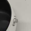 2.5 Quart Non-stick Ceramic Sauce Pan with Lid, Small Milk Pots for Cooking with Pour Spout, Aluminum stock Pot Wood Handle for kitchen, PFAS-Free, White