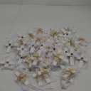 Flutesan 48 Sets Baptism Favors for Guests First Communion Wooden Cross Magnets with Flower and Bag for Baptism Party Decoration, Gathering, Baby Shower, Christen Souvenirs Gift (White) (Classic)