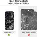 Genuine Forged Carbon Fiber Case for iPhone 15 Pro, Military Grade Drop Protection, Shockproof Phone Cover with Aluminum Alloy Buttons and Camera Frame - Glossy Black