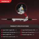 PHOBOOS Hydraulic Power Steering Rack and Pinion Assembly Compatible with Toyota Tacoma 2005-2021 2.7L/3.5L/4.0L, New Unit, Leak Resistance, Direct Fit, Ref. 26-2629,Rack Length: 49.75 inch