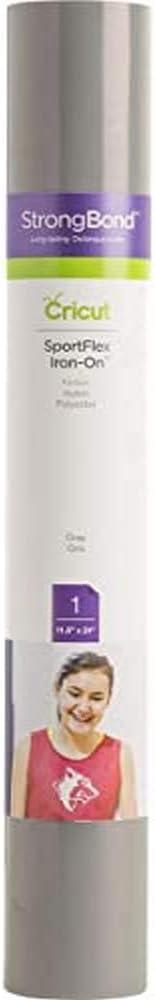 Cricut SportFlex Iron On Vinyl, DIY Supplies, 11.8 x 24 HTV Roll - Gray
