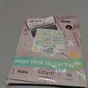 Koala Printable Vinyl Sticker Paper for Inkjet Printer - 50 Sheets Matte White Waterproof Sticker Printer Paper, 8.5x11 Inch, Work with Cutting Machine