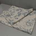 jinchan Linen Table Cloth 52 x 70 Inch with Black Flower Print Farmhouse Beige Linen Blend Cloth for Rectangle Dining Table Washable Cottage Table Cover Home Decor 1 Panel Floral Black on Beige