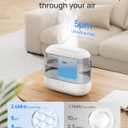 Dreo Smart Humidifiers for Bedroom, Top Fill 4L Supersized Humidifier Large Room with 28 dB, 36H Runtime, Touch/APP/Voice Control, Nightlight, Cool Mist Humidifiers for Baby, Plants, Indoor, Grey