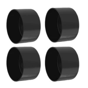 4Pcs Rubber End Caps ID 50mm (2 inch) Black Flexible Protective Caps Soft Elastic Dustproof Cover for Rod Tube Screw Bolt