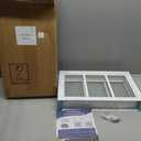Shed Window 2 Pack Transom Window Fixed Design,Flush Mount Household Windows with Tempered Glass and Srews for Shed,Chicken Coop,Barns,Playhouse and Garage White 10X18Inch
