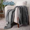 Bare Home Sherpa Fleece Blanket - Full/Queen Size - Blanket for Bed, Sofa, and Couch - Warm & Lightweight - Fluffy & Soft - Reversible (Full/Queen, Grey with Grey Sherpa)