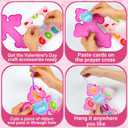 48 Set Religious Valentines Craft Kit DIY Christian Cross Crafts Sticker Romantic Make Your Own Jesus Ornament for Valentines Day VBS Art Project Home Party Activity