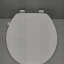 Round Bidet Toilet Seat with Quiet-Close, Non-Electric Bidet Toilet Seat with Self Cleaning Dual Nozzles, Fit Round Toilet Seat, White Bidet Seat with Brass inlet (Round)