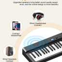 Upgraded Folding Piano Keyboard, 88 Key Full Size Semi Weighted Keyboard Support MIDI and Bluetooth, Portable Foldable Keyboard Piano with Sustain Pedal and Piano Bag, Best Gift for Beginner
