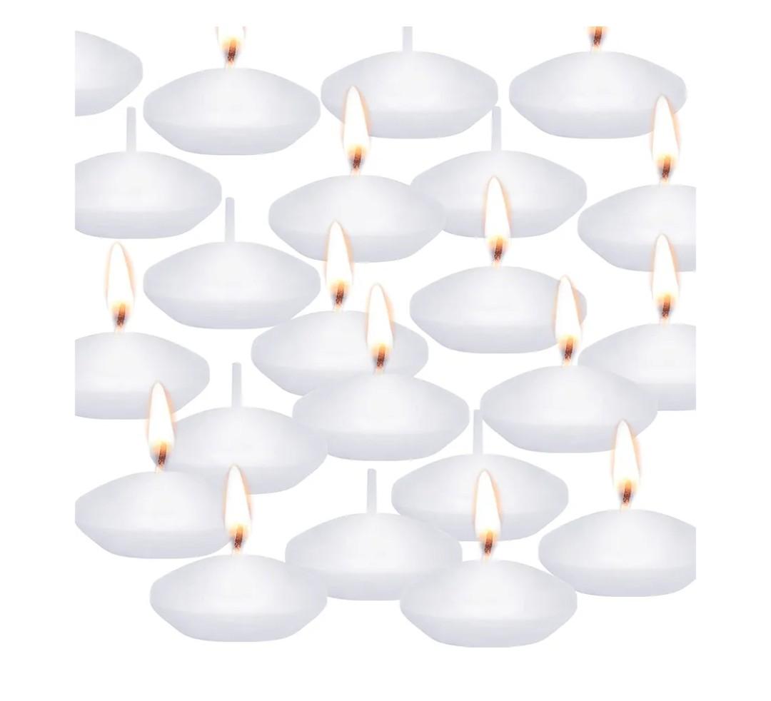 20 Pcs Floating Candles Centerpieces, 1.5 Inch Unscented Floating Candles Small Decoration for Valentine's Day, Thanksgiving, Wedding, Holiday, Parties and Home Decor