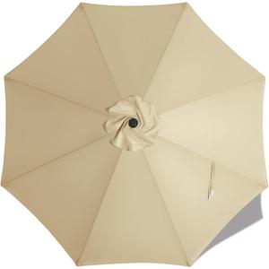 MASTERCANOPY Patio Umbrella 10 ft Replacement Canopy for 8 Ribs-Beige Canopy Only