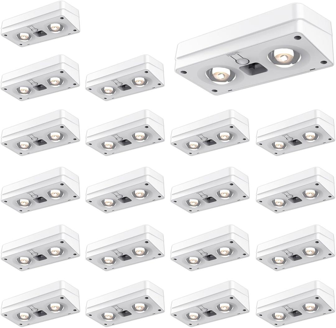 Solar Fence Lights 20 Pack, 50 Lumens Outdoor Solar Lights with 12 Modes RGB Color Glow LEDWaterproof, Solar Lights for Patio, Backyard, Deck, Fence, Railing(White Shell)