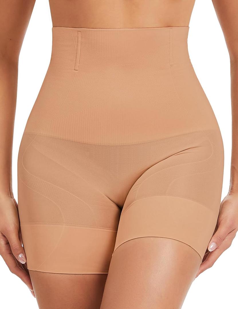 High Waist Tummy Control Shapewear Shorts - Seamless Body Shaper for Women | 3D Glute Lift & Thigh Slimmer. Anti-Roll Steel Bone Support. Invisible Under Dresses. Ideal for Weddings & Postpartum. (M)