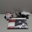 ZMTECH 7FT Flag Pole Kit with Solar Light and Proud American Flag, Adjustable Bracket and Upgraded Tangle-Free Ring 1" Stainless Steel Flagpole for Day and Night, Residential, Commercial, Black