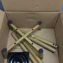 360 Swivel Vanity Stool, Vanity Chair Stools for Makeup Room, Round Faux Leather Makeup Chairs, Modern Small Ottoman Foot Rest with Metal Legs for Living Room, Bedroom, White&Gold