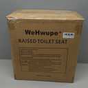 WeHwupe Raised Toilet Seat with Handles for Elderly - Toilet Seat Risers for Seniors with Adjustable Padded Arms - Elevated Toilet Safety Seat for Standard or Elongated Commode