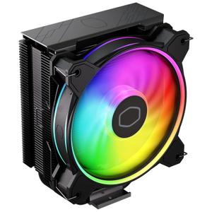 Cooler Master Hyper 212 Halo Black CPU Air Cooler, 120 Halo PWM Fan, Dual Loop ARGB, Aluminum Top Cover, 4 Copper Heat Pipes, 154mm Tall, AMD Ryzen AM5|AM4, Intel LGA 1851|1700|1200 Brackets