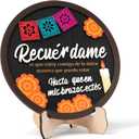 R HORSE Day of the Dead Table Decoration - Dia De Los Muertos Wooden Tabletop Decor, Handmade Wood Sign with Stand Altar Decor for Ofrenda Home Halloween Party Dia De Muertos Decoration