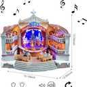 MOMENTS IN TIME Animated Nutcracker Opera House Musical Christmas Village Display LED 13.1 Polyresin Theater Scene with Lights Power Adapter Christmas Decoration, 15.16 L X 12.60 W X 13.39 H