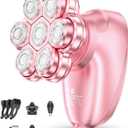 5-in-1 Electric Razors for Women, 7D Magnetic Heads Full Body Shaver, Waterproof Wet Dry Hair Remover with LED Display, Rechargeable Bikini Trimmer for Underarms, Face, Legs, Lips, Arms (Pink)