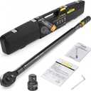 YIYEIE 3/4″ Drive Click Torque Wrench Set 3PCS, 100-700 FT-LB/136-949 Nm