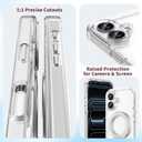 ACESTAR 360 Magnetic Stand Case Compatible with iPhone 17, Rotatable Flexible Ring Holder Phone Cover for Men Women | Compatible with MagSafe | Shockproof & Anti-Scratch | Anti-Yellowing Clear