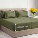 Extra Deep Split King Sheet Set - 7 Piece Breathable & Cooling Sheets - Hotel Luxury Bed Sheets Set - Easy Fit - Soft, Wrinkle Free & Comfy Sheets Set - Sage Green Sheet Set with Extra Deep Pockets