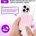 2 x Silicone Suction Cup Phone Case Mount, Hands-Free Strong Grip Holder for Selfies and Videos, Silicon Adhesive Phone Stand Sticky with Higher Suction Power for Cell Phone Lavender