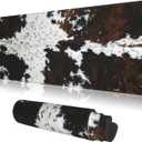 PPZCXWP Mouse Pads Western Highland Cowhide Ranch Style Large Mouse Pad, Gaming Mousepad, Keyboard and Mouse Pad with Stitched Edges,PC Desk Mat for Game,Work,Office (31.5"*11.8")