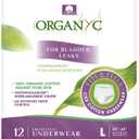 Organyc Bladder Control Underwear for Women - Organic Cotton Protective Underwear for Incontinence, Leak Protection, Odor Protection and Sensitive Skin, FSA/HSA Eligible, Large, 12 Count