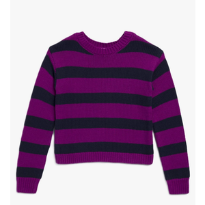 Splendid Girls' Cozy Stripe Sweater, Tourmaline/Navy Size 8