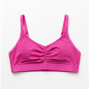 BRABIC Women's Seamless Sports Bra, Size M, Comfortable Wire-Free Yoga Bralette with Supportive Ribbed Band and Adjustable Straps