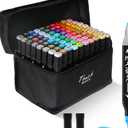 Colors Alcohol Markers Set, Professional Dual BrushTip Alcohol Based Marker Pens Tip & Chisel Perfect for Artists,Adults Coloring Drawing,Illustration,Painting,Sketching,Card Making & DIY Artg