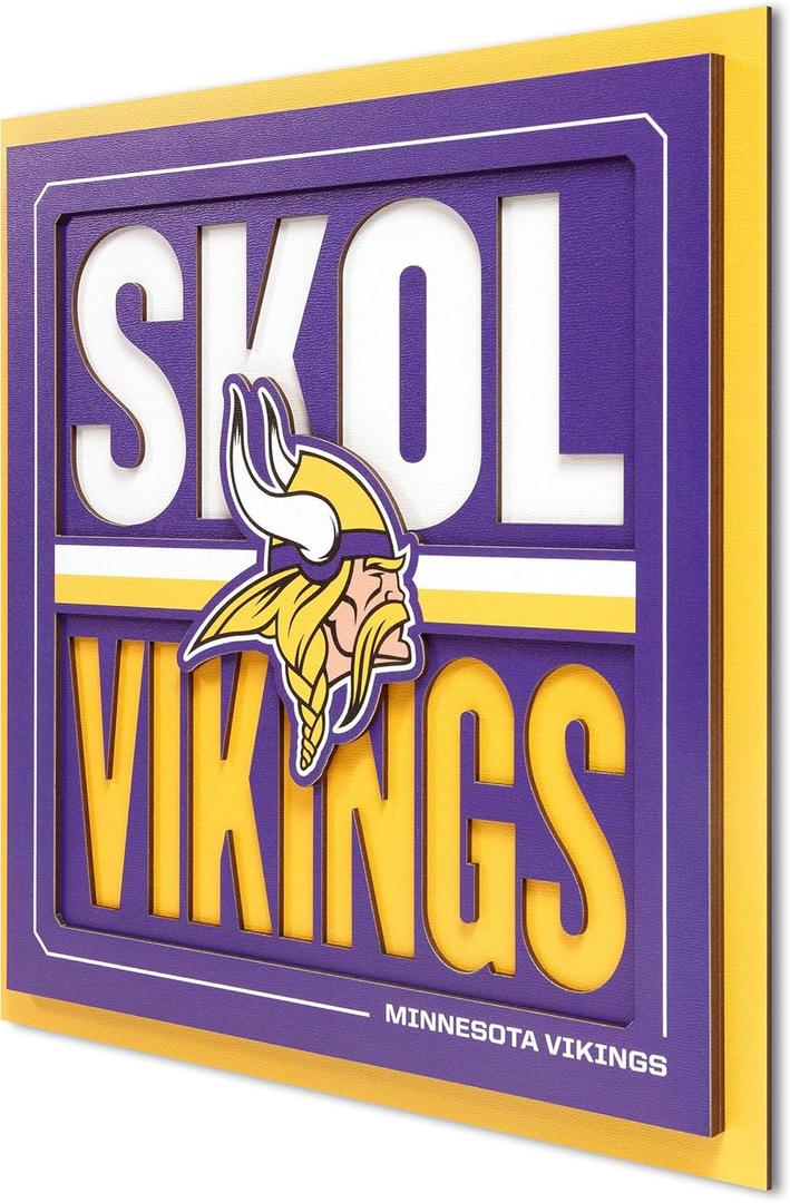 YouTheFan NFL Minnesota Vikings Slogan Series 3D Wall Art