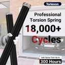 Garage Door Spring 0.225 x 2 x 24 (Pair), 18000 Cycles Garage Spring Door Replacement, Heavy-Duty & Long-Lasting Garage Door Torsion Spring