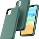 2 x TOCOL 5 in 1 for iPhone 11 Case, with 2 Screen Protectors + 2 Camera Protectors, Liquid Silicone [Anti-Scratch] [Drop Protection] for iPhone 11 Phone Case, Midnight Green