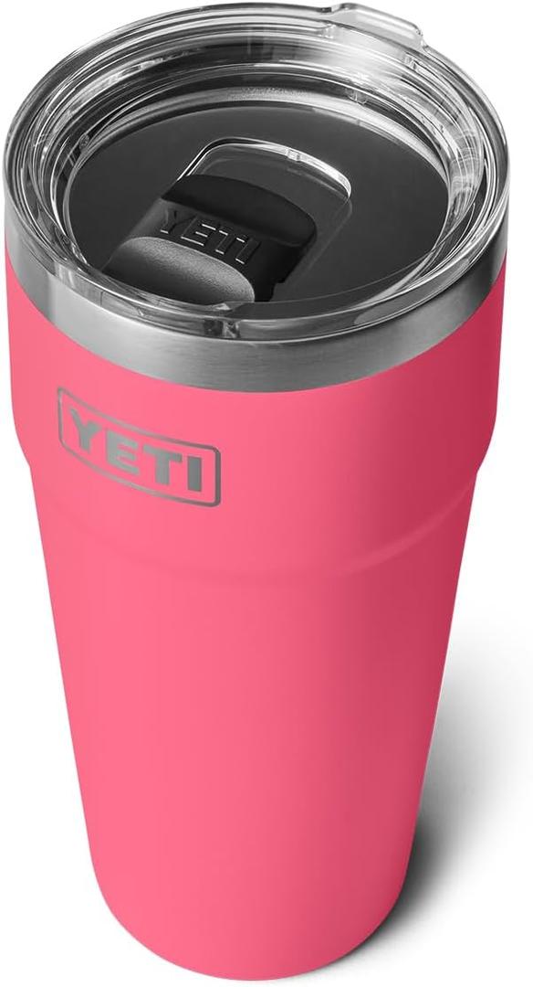 YETI Rambler 30 oz Stackable Tumbler, Stainless Steel, Vacuum Insulated with MagSlider Lid (Tropical Pink)