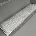 seenda Wireless Keyboard and Mouse Combo, Rechargeable Quiet Keyboard Mouse, Sleek and Ultra Thin Design, Full-Size with Number Pad for Windows, Laptop, PC, Notebook, Desktop- Silver and White