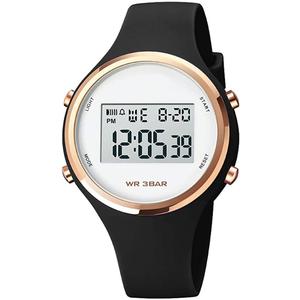 XCZAP Outdoor Sport Watches Alarm Clock 5Bar Waterproof LED Digital Watch (Black)