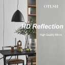 Otlsh Arched Floor Mirror, 58"18" Full Length Mirror with Stand, Freestanding, Aluminum Frame - Gold