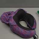 Travel Pillow with Extra Large Hood for Airplane Long Flights Privacy and Comfort Memory Foam with Skin-Friendly Cover for Road Trip Head&Neck Support for Plane Office Cars Sleeping & Rest(Colorful)