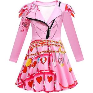 Girls Evie Costume Birthday Party Dress Halloween Cosplay Outfits 120