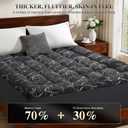 4 Inch Memory Foam Mattress Topper King Size - Extra Thick 2000 GSM Pillow Top Mattress Topper Body-Contouring Support for Back Pain,Breathable Cover with 6"-18" Deep Pocket (Black,78"x80")