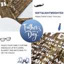 inhand Dad Blanket from Daughter Son,Dad Birthday,Anniversary,Happy Birthday Present Expresses :You are A Hero,Soft Flannel Throw Blanket for Bed Couch Sofa (50X60)