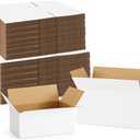 Assorted-Sizes-Shipping-Boxes-40-Pack: 9x6x4 & 11x6x6 Small-Shipping-Boxes-Mailers, White Corrugated-Cardboard-Boxes-for-Packing-Small-Business Mailing